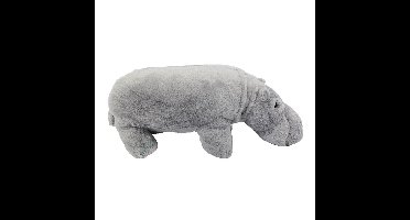 Knuffeldier Nijlpaard - zachte pluche stof - premium kwaliteit knuffels - grijs - 23 cm