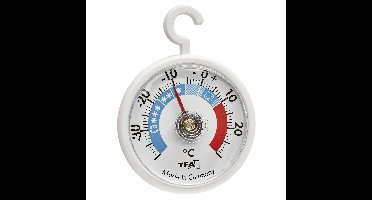 Koelkast en vriezerthermometer - 1x - wit - metaal - analoog