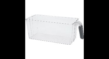 Koelkast/keuken organizer bak - transparant - kunststof - L30 x B13 x H11 cm - groente lade