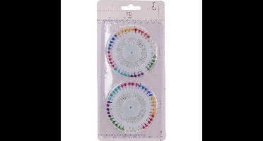 Kopspelden/naaispelden - 3.6 cm - gekleurd - 80x stuks - hobby sierspelden