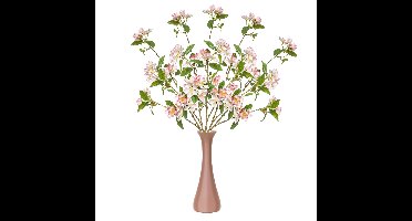 Kunstbloem Kersen bloesem - 5x - 90 cm - licht roze - Kunst zijdebloemen