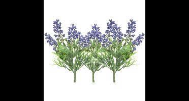 Kunstbloemen tak lavendel - 3x - paars - D7 x H26 cm