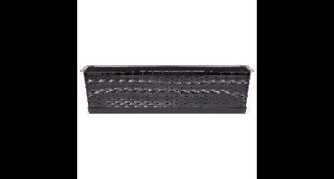 Kunststof plantenbak/bloembak Ratolla - rotan look - donkerbruin - 40 x 17 x 15 cm