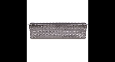 Kunststof plantenbak/bloembak Ratolla - rotan look - taupe - 40 x 17 x 15 cm