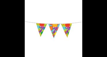 Leeftijd verjaardag thema vlaggetjes 7 jaar plastic 10 meter