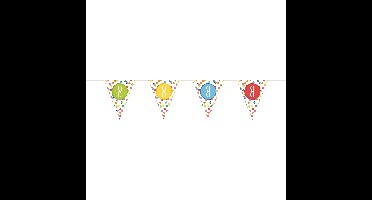 Leeftijd Vlaggenlijn - 2x - 8 jaar - verjaardag versiering - vlaggetjes slinger - 6 m - kunststof