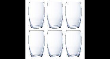 Luminarc Drinkglazen Versailles - 6x stuks - glas - 375 ml - Waterglazen/sapglazen