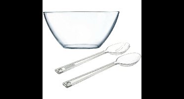 Luminarc Slakom/schaal met kunststof slacouvert - Glas - D28 cm