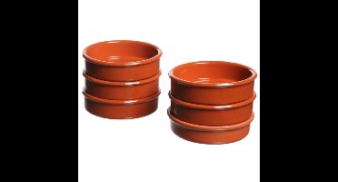 Luxe creme brulee schaaltjes - 6x - D11 cm - terracotta - tapasschaaltjes - tapas