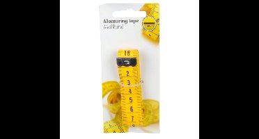 Meetlint - 150 cm - geel - flexibel - kunststof - in CM