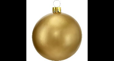 Mega grote decoratie kerstbal - 65 cm - goud - opblaasbaar