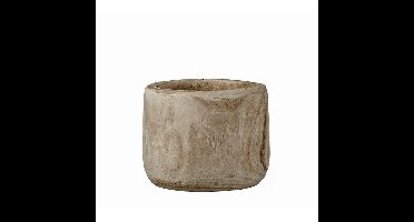 Mica Decorations Bloempot - hout - voor binnen en buiten - D19 cm - Plantenbak