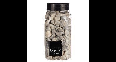 Mica Decorations decoratie stenen - 650ml - lichtgrijs mix - hobby steentjes