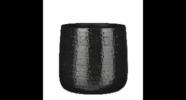 Mica Decorations Plantenpot - zwart - D32 x H30 cm - keramiek - bloempot