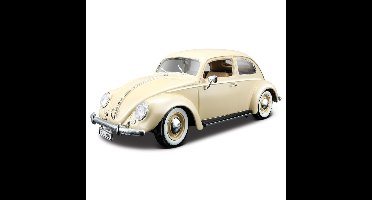 Modelauto Volkswagen Kever - creme - 1955 - schaal 1:18 - schaalmodel auto - speelgoedauto