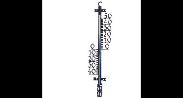 Nature Buitenthermometer - zwart - kunststof - 11 x 46 cm