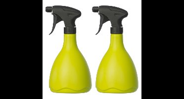 Nature Plantenspuit - 2x - groen - kunststof - 700ml - plantensproeier/waterverstuiver