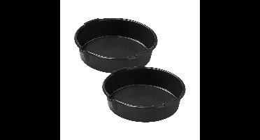 Olieopvangbak - 2x - zwart - kunststof - 8L - met schenktuit