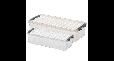 Opberg boxen set van 6x stuks in 3.5L en 6.5L kunststof met deksel