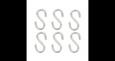 Ophanghaak - 12x- S-haak - 5.8 cm - hangers - kledinghaken / keukenhaak