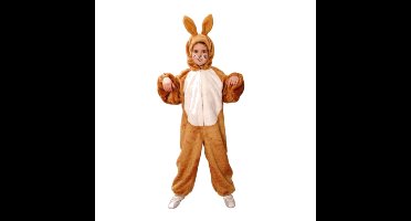 Paashaas/konijn kostuum - voor kinderen - bruin - pasen/carnaval verkleed onesie