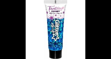 Paintglow Chunky Glittergel voor lichaam en gezicht - diepblauw - 12 ml