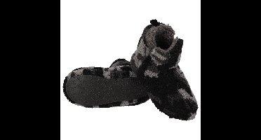 Pantoffels / sloffen camouflage - army antraciet - kinderen - maat 29-30 - hoog model - legerprint