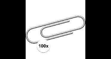 Paperclips van metaal - 30 mm - 100x stuks - hobby en kantoor artikelen