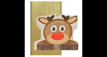 Papieren tafelkleed/tafellaken goud inclusief kerst servetten