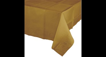 Party/verjaardag Tafelkleed - 3x - goud - 274 x 137 cm - tafellaken van papier