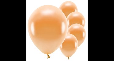 Partydeco ballonnen - 200x - oranje - biologisch afbreekbaar - milieu vriendelijke feestversiering
