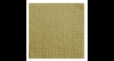 Partydeco Tafel servetten - papier - goud - 33 cm - diner/lunch/verjaardag