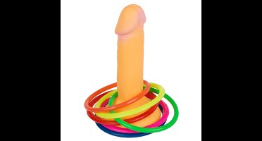 Piemel Ringwerpen incl. 6x ringen - kunststof - vrijgezellenfeest