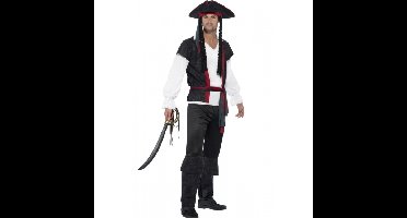 Piraten verkleedkleding kostuum Sparrow - voor heren - 4 delig - compleet