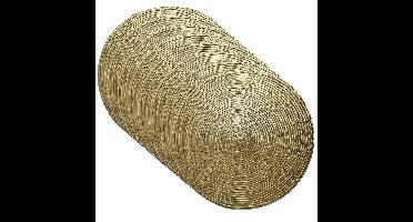 Placemat - Set van 8x stuks - metallic goud - dia 38 cm - rond - onderlegger - kerstdiner/diner plac