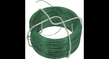 Planten binddraad / staaldraad - groen - ommanteld - 50 meter - polypropyleen