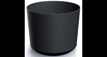 Plantenpot/bloempot Babylon - kunststof - buiten/binnen - antraciet grijs - D12 x H12 cm