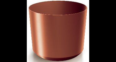 Plantenpot/bloempot Babylon - kunststof - buiten/binnen - koper - D18 x H18 cm