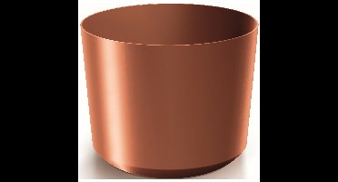 Plantenpot/bloempot Babylon - kunststof - buiten/binnen - koper - D39 x H39 cm