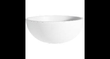 Plantenpot/bloempot ronde schaal - Tuin - stevig kunststof - wit - D40 x H16 cm