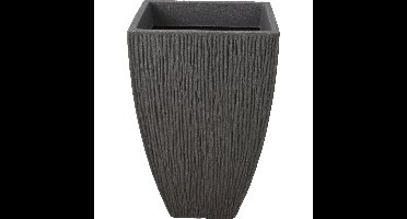 Plantenpot/bloempot - Tuin - kunststof - grijs - D40 x H60 cm
