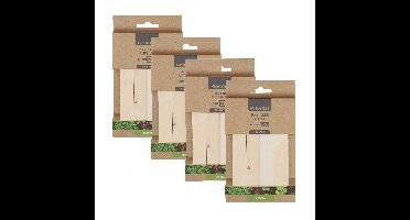 Plantetiketten / platenlabels - 96x - hout - 15 x 2 cm - steeketiketten