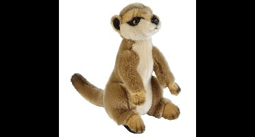 Pluche bruine stokstaartje knuffel 28 cm speelgoed