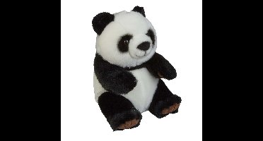 Pluche knuffel dieren zwart/witte panda 28 cm