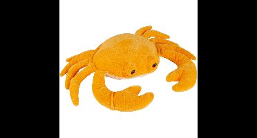 Pluche knuffel zeedieren Krab van 33 cm - oranje - Krabbetjes - Knuffels