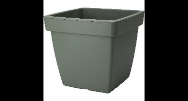 Pro Garden Plantenpot/bloempot Square Classic - kunststof - donkergroen - D39 x H35 cm