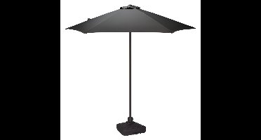Pro Garden Tuin parasol Menorca - D230 cm - antraciet - kantelbaar - incl parasolvoet