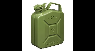 Pro Plus Metalen jerrycan - 5 liter - legergroen - geschikt voor brandstof - benzine / diesel