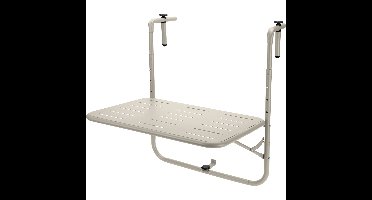 Progarden Balkon tafel - metaal - mat beige - 60 x 43 cm