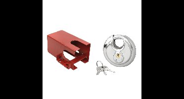 Proplus Aanhangwagen/aanhanger dissel slot met 70mm discusslot - verzinkt staal